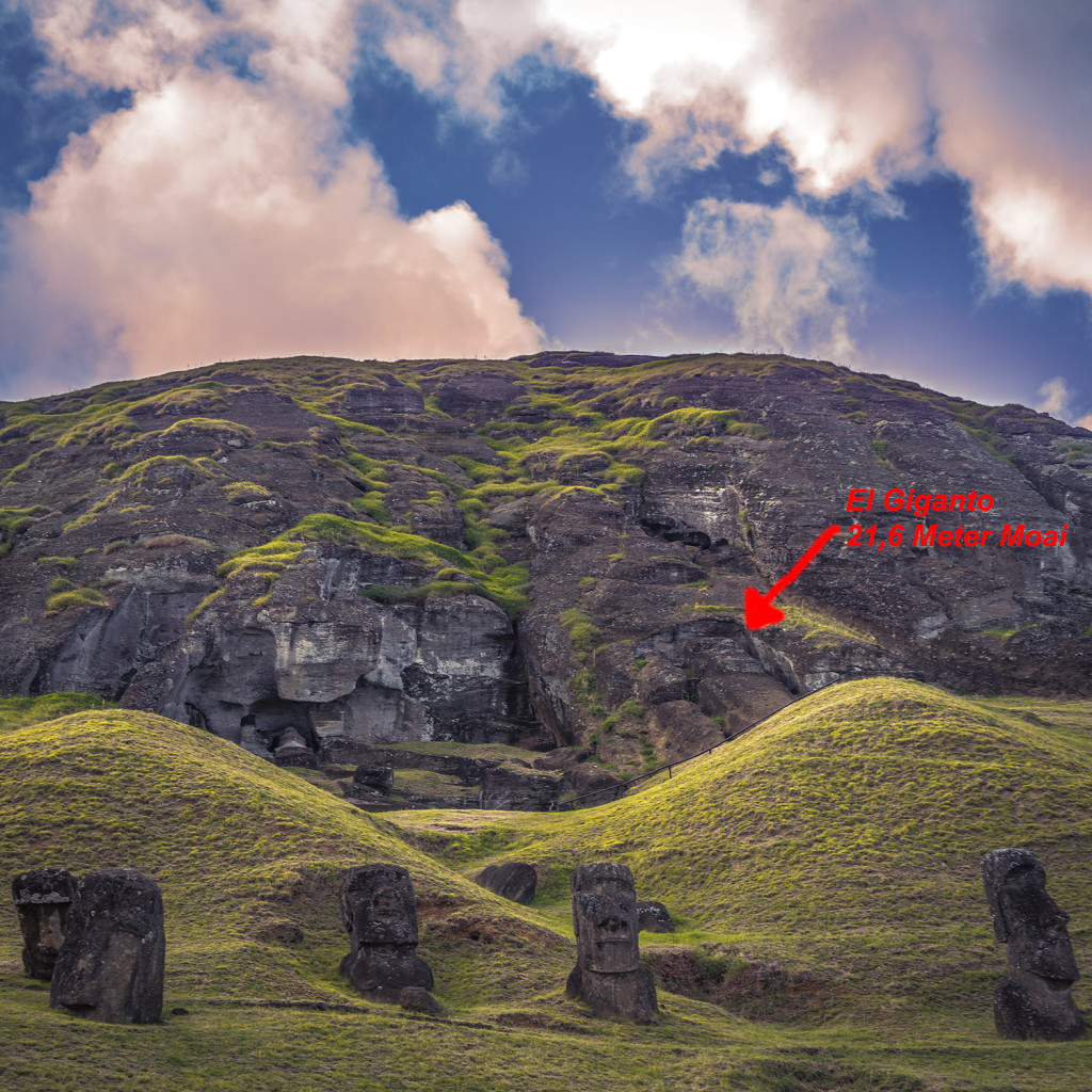 Osterinsel Reisebericht: El Giganto Moai (21,6 Meter) auf Rapa Nui