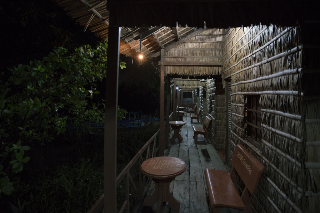Typische Homestay-Hütten am Mekong Delta Vietnam 