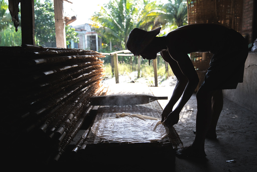 Mekong Delta in Vietnam - Production of rice paper