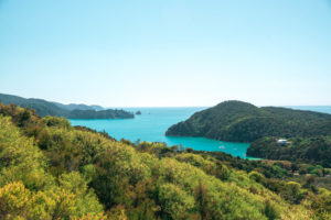 Aussicht bei der Wanderung im Abel Tasman